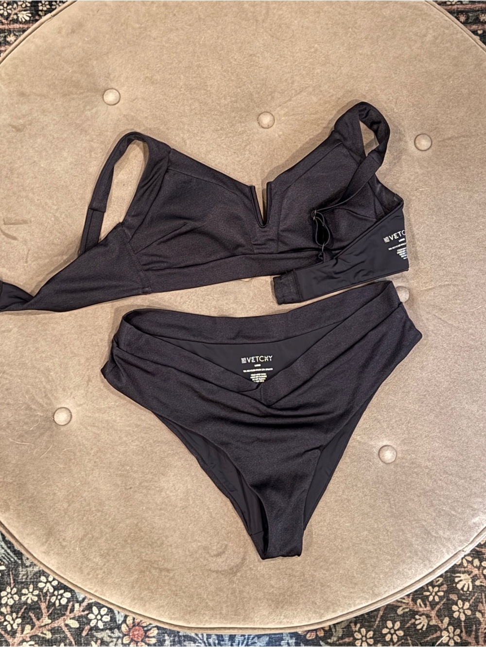 VETCHY Black V-Wire Bikini Set - Women's Swim